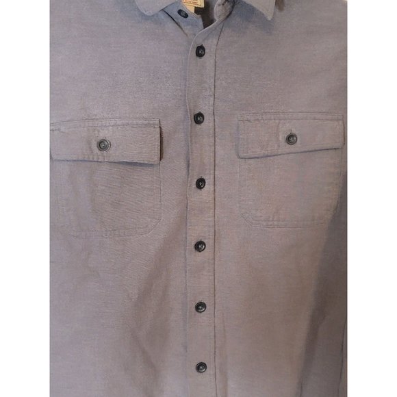 L.L. Bean Chamois‎ Shirt Long Sleeve Gray Men's Size Large-Regular - Picture 4 of 5